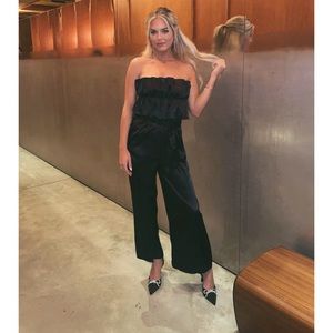 Black Satin Jumpsuit